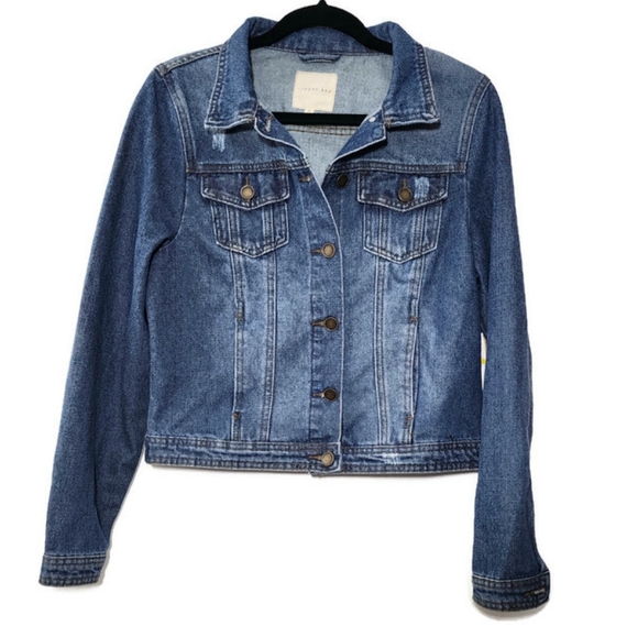 Copper Key Distressed Demin Jacket Size Medium - Picture 1 of 6